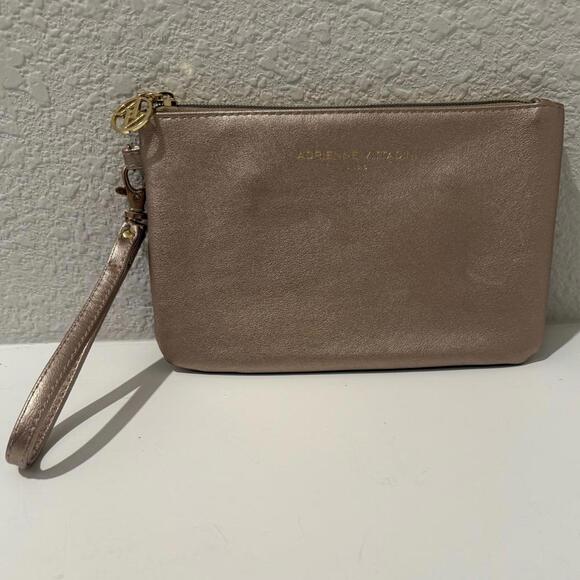 Adrienne Vittadini Other - Adrienne Vittadini Metallic Gold Charging Dock Wristlet Clutch Powerbank